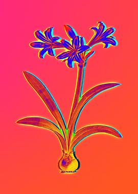 Neon Floral Illustration