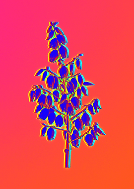 Neon Flowers Illustration
