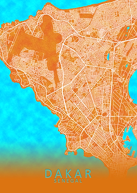 Dakar Senegal City Map