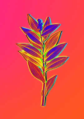 Neon Flower Illustration
