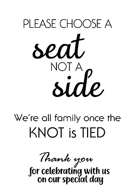 Choose A Seat Wedding