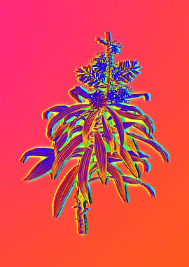 Neon Flower Painting