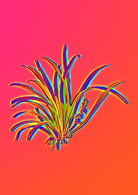 Neon Botanical Painting