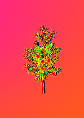 Neon Flower Drawing