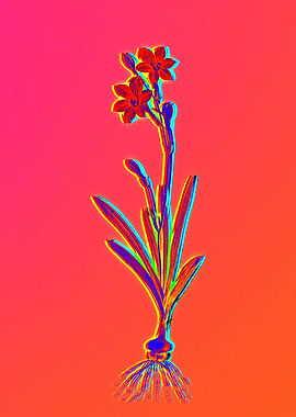 Neon Flowers Illustration