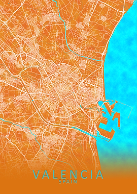 Valencia Spain City Map