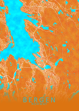 Bergen Norway City Map