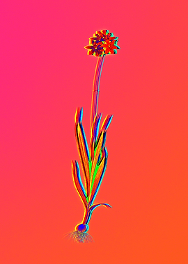Neon Flower Illustration