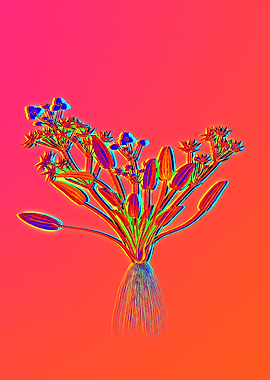 Red Botanical Illustration