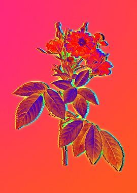 Neon Flower Painting Pink