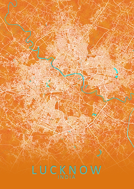 Lucknow India City Map