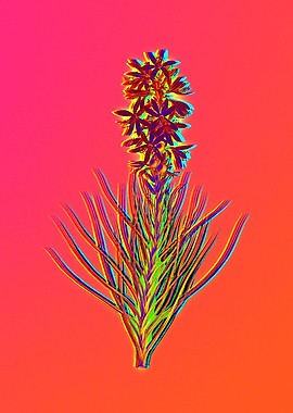 Neon Flowers Illustration