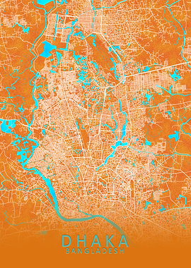 Dhaka Bangladesh City Map