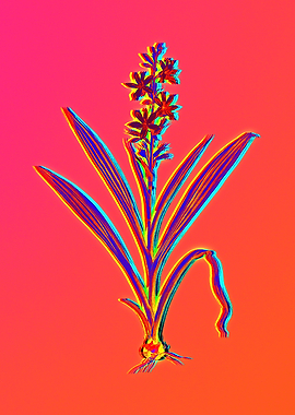 Neon Flower Illustration