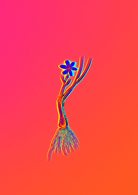 Neon Flower Illustration