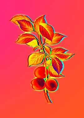 Neon Floral Illustration