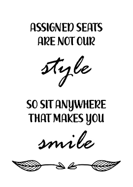 Assigned Seats Wedding