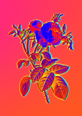 Neon Flower Illustration