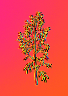 Neon Pop Flower Painting