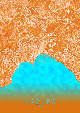 Naples Italy City Map