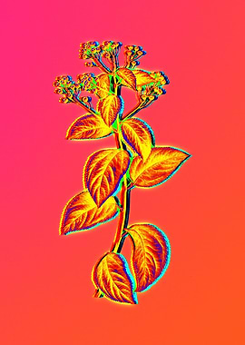 Neon Pop Flower Painting