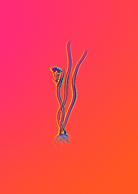 Neon Flower Illustration