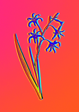 Neon Flower Illustration