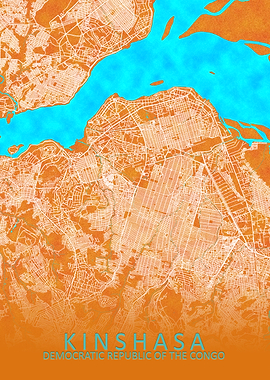 Kinshasa DR Congo City Map