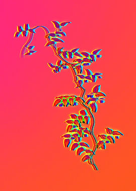 Neon Botanicals Drawing