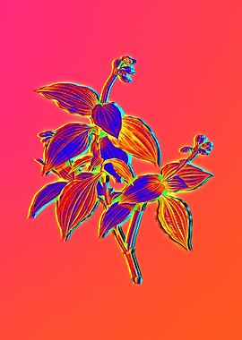 Ultraviolet Neon Flowers