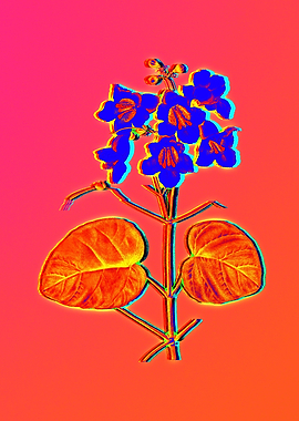 Neon Botanical Flower