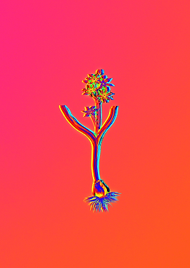 Neon Flower Illustration