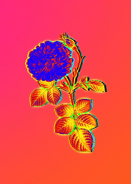 Neon Flower Illustration