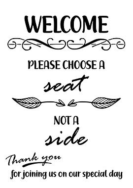 Choose A Seat Wedding