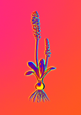 Neon Botanical Painting