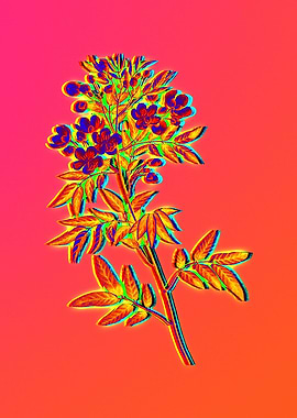 Neon Flower Illustration