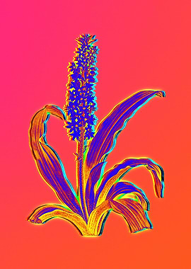 Fire Neon Floral Painting