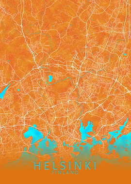 Helsinki Finland City Map