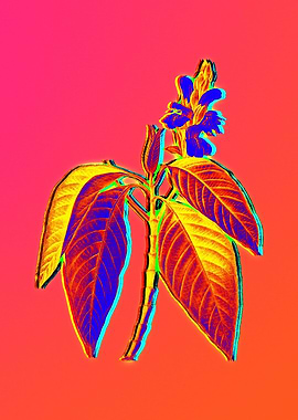 Neon Pop Flower Painting