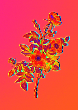 Neon Flower Painting Pink