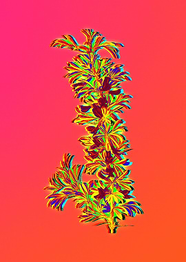 Neon Botanical Flower