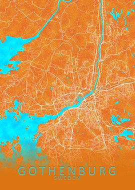 Gothenburg Sweden City Map