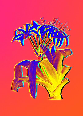 Neon Flowers Illustration