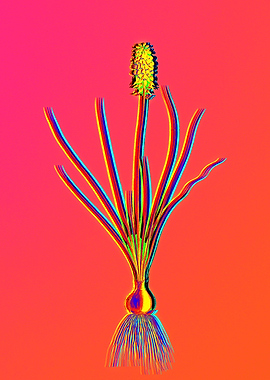 Neon Floral Illustration