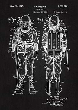 1945 Diving Suit Patent