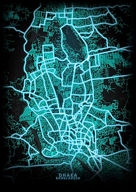 Dhaka Bangladesh City Map
