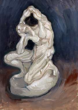 Van Gogh Kneeling Statue