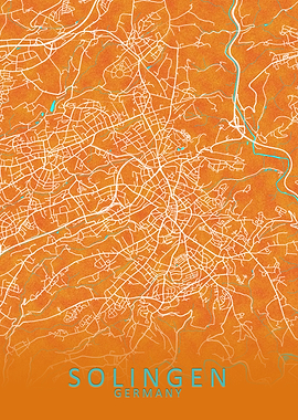 Solingen Germany City Map