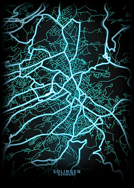 Solingen Germany City Map