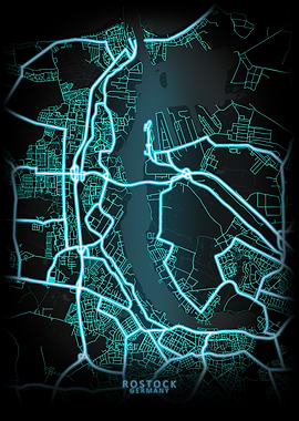 Rostock Germany City Map